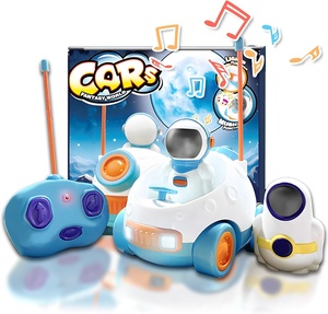 Cartoon Astronaut Remote <strong>Control</strong> Car, Easy <strong>Control</strong> 2 Channels Toddler Electric Space Car Toy with Light and Music