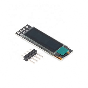 0,91 Zoll 128x32 OLED-Anzeige modul LCD-Modul Weiß IIC 12832 Ungelöteter Header SSD1306 Treiber für Arduino