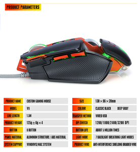 Gaming Mouse USB Wired Mechanical Mouse Gamer Mice 6400DPI Ajustable 8 Button RGB Backlight <strong>Computer</strong> Mouse for Laptop PC Games