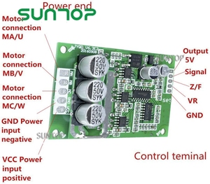 DC 12V-36V 500W Bürstenloser Motor PWM-Steuerungs modul Ausgeglichene BLDC-Treiber platine