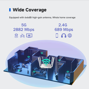Enrutador de malla BE3600 de doble banda inteligente 802.11b/G/a/n/AC/AX/be Wifi 7 con funciones QoS de cortafuegos VPN para uso en el hogar y la Oficina - Product Image 3