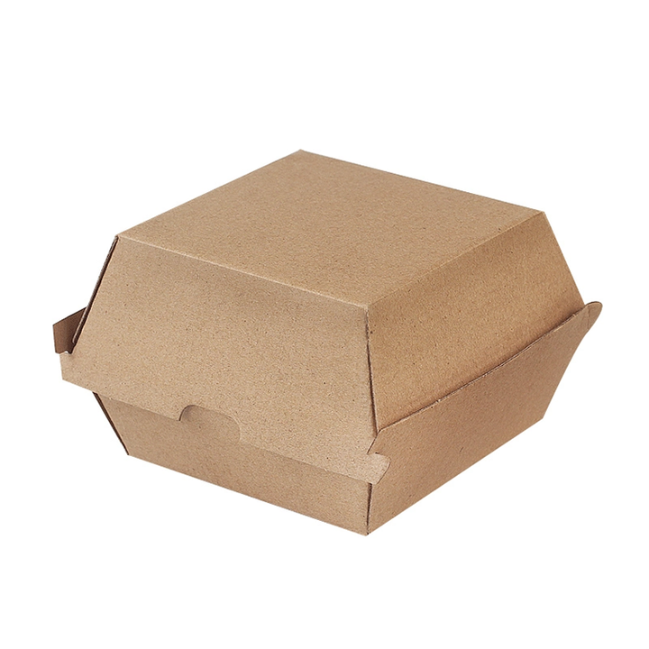 Scatola di Hamburger stampata personalizzata Eco Friendly riciclata da asporto Fast Food scatole di imballaggio per Hamburger con Logo