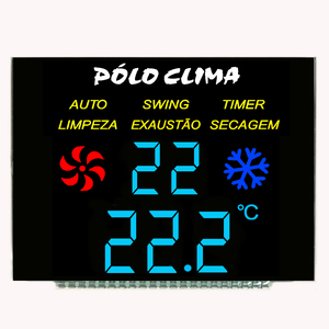 Fabricante Original pantalla LCD de 7 segmentos con retroiluminación LED con Color de impresión para la casa de Control de temperatura de la máquina