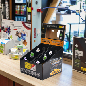 Custom moderno portatile rotante in cartone espositore pieghevole PDQ LCD schermo pubblicitario per uso in negozio acrilico in plastica - Product Image 1