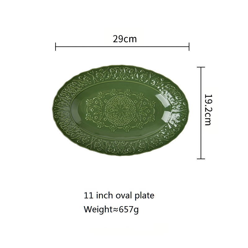 11 inch oval plate