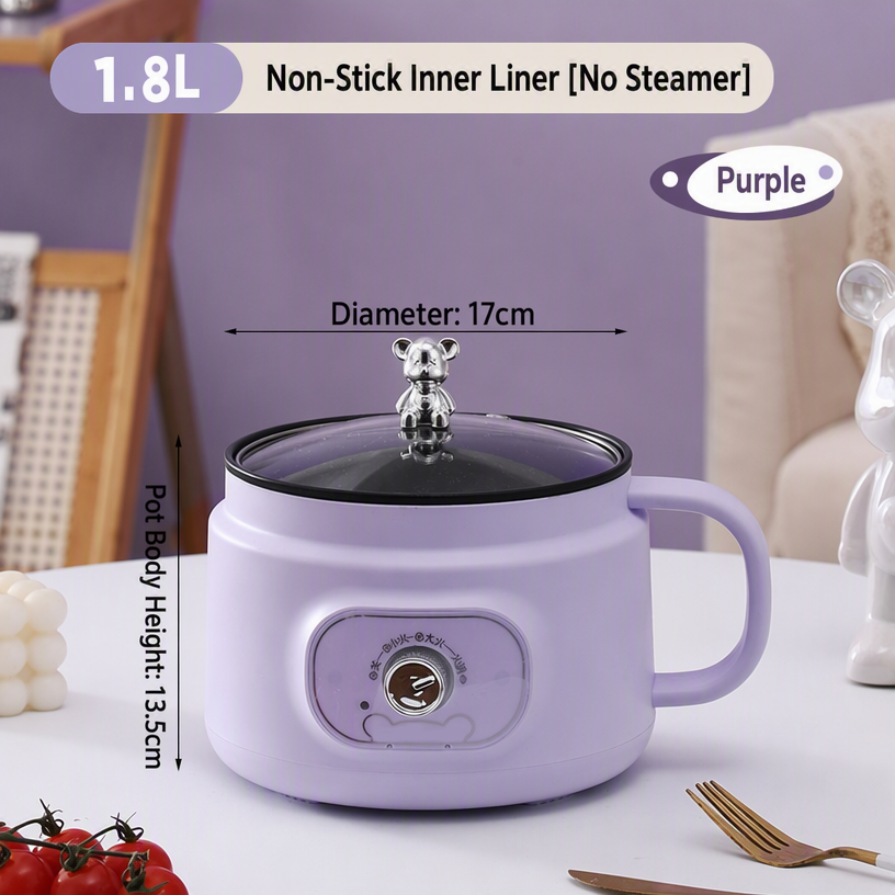 Purple/1.8L Single Pot(nonstick inner)
