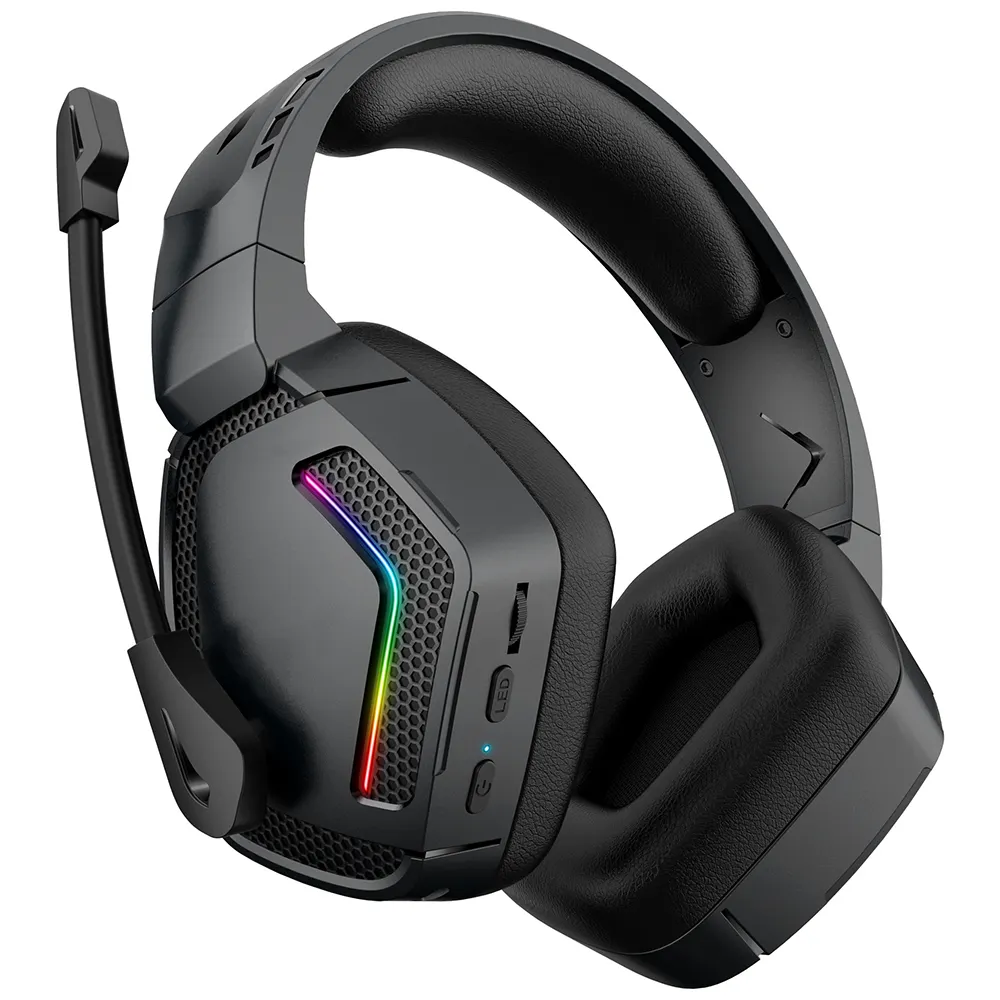 7.1 numérique Over Ear Gaming Casque Sans Fil Casque de Jeu pour PC Ordinateur Portable PS5 PS4 Gamer Casque GB600