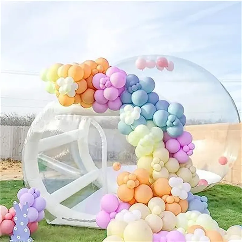 Stock local cumpleaños niños fiesta globos diversión casa gigante claro cristal inflable cúpula transparente inflable burbuja tienda