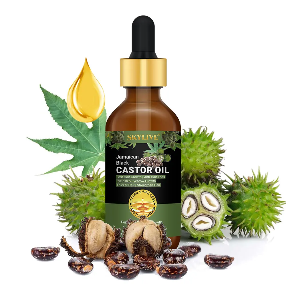 Qualidade Atacado 100% Natural Organic Rosemary Castor Oil Homens Mulheres Scalp Hair Treatment Growth Serum Caster Oil