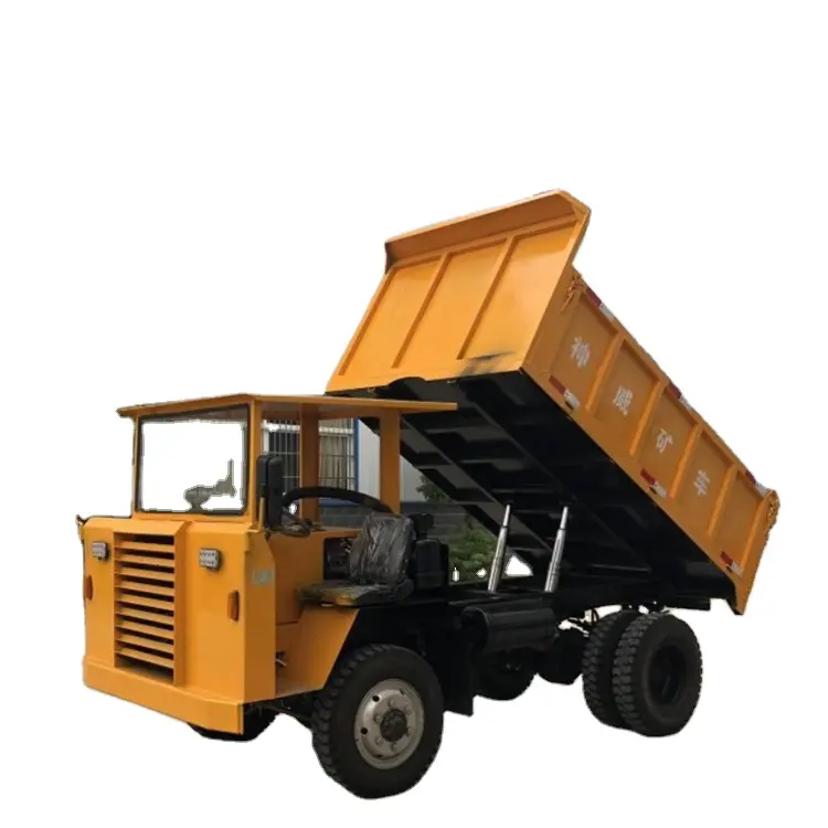 Obral truk sampah Mini bawah tanah 4 ton, truk sampah Dump Truck kecil tambang Diesel hidrolik
