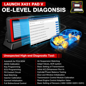 LAUNCH X431 PAD V SmartBox Escáner de diagnóstico automotriz avanzado ECU Herramienta de programación Software gratuito por 2 años