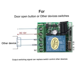 433 MHz 10A Drahtloser Fernbedienung schalter 12V 1CH Relais Empfänger modul HF-Sender 433 MHz Fernbedienungen - Product Image 4