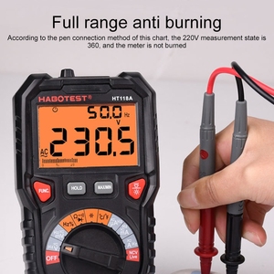 Yeni HABOTEST HT118A el çift arka işık yüksek hassasiyetli otomatik dijital multimetre - Product Image 3