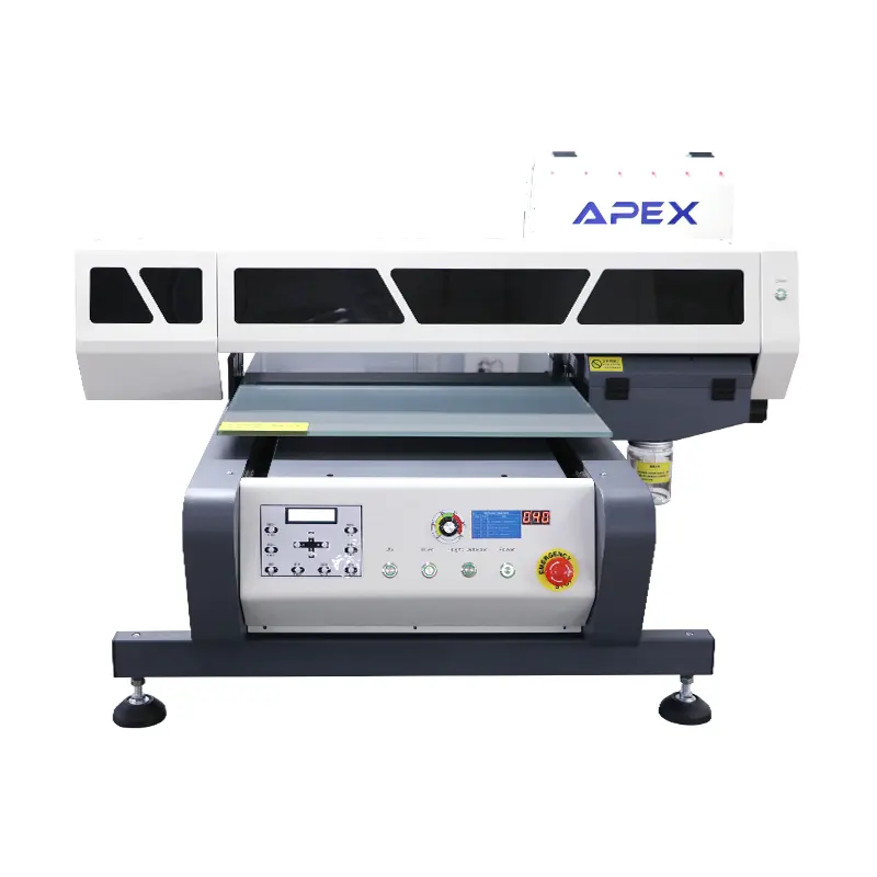 جديد من أبيكس طابعة بالأشعة فوق البنفسجية تساعد على زيادة سرعة الطباعة طابعة رقمية مسطحة بالأشعة فوق البنفسجية بحجم a1 طابعة بالأشعة فوق البنفسجية 6090 على القماش