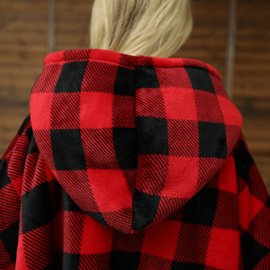 Nhà Máy Bán Buôn Chăn Trùm Đầu Cho Người Lớn Mùa Đông Dành Cho Người Lớn Sherpa Cỡ Lớn Áo Nỉ Có Mũ Trùm TV Chăn Có Tay Áo - Product Image 6