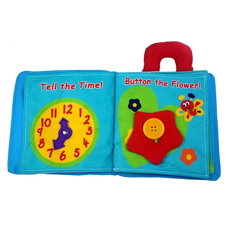 Factory price Touch and Feel soft educational quiet book Baby Cloth Books