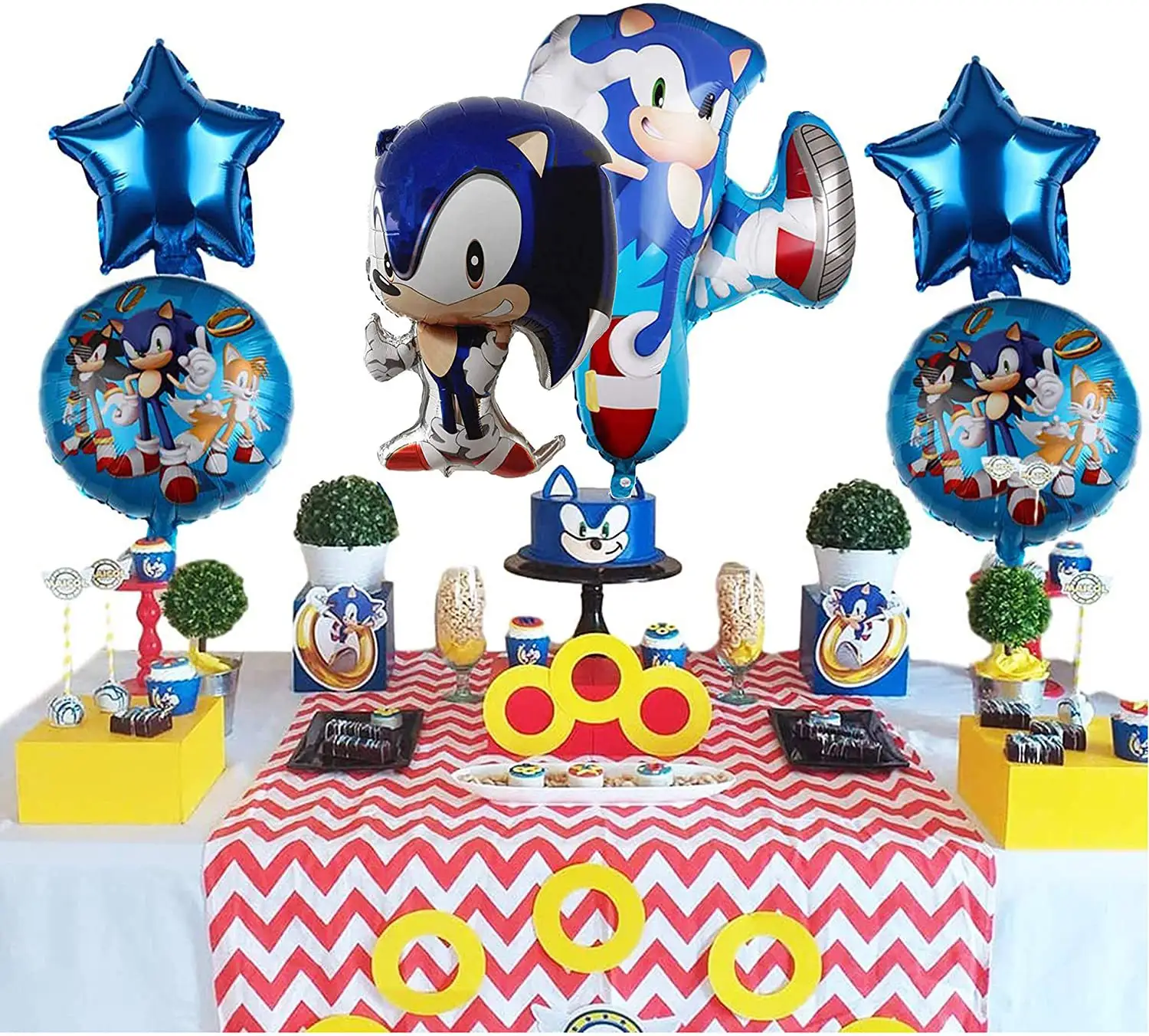 Sonic Globos Suministros para fiestas The Hedgehog Globos para niños Fiesta de cumpleaños Baby Shower Globos Decoraciones