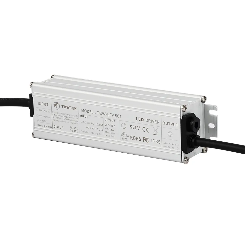 50 watts UL CE ip65 28-56v 1500ma Dimmable Courant Constant Intérieur Led Pilote D'éclairage Fabricant 30W 50W