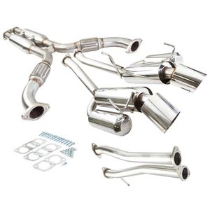 デュアルキャットバックエキゾーストパイプ4.5 "ステンレス鋼VQ35FOR 03-08 <span class=keywords><strong>Nissan</strong></span> 350Z/<span class=keywords><strong>G35</strong></span> FAIRLADY Z33