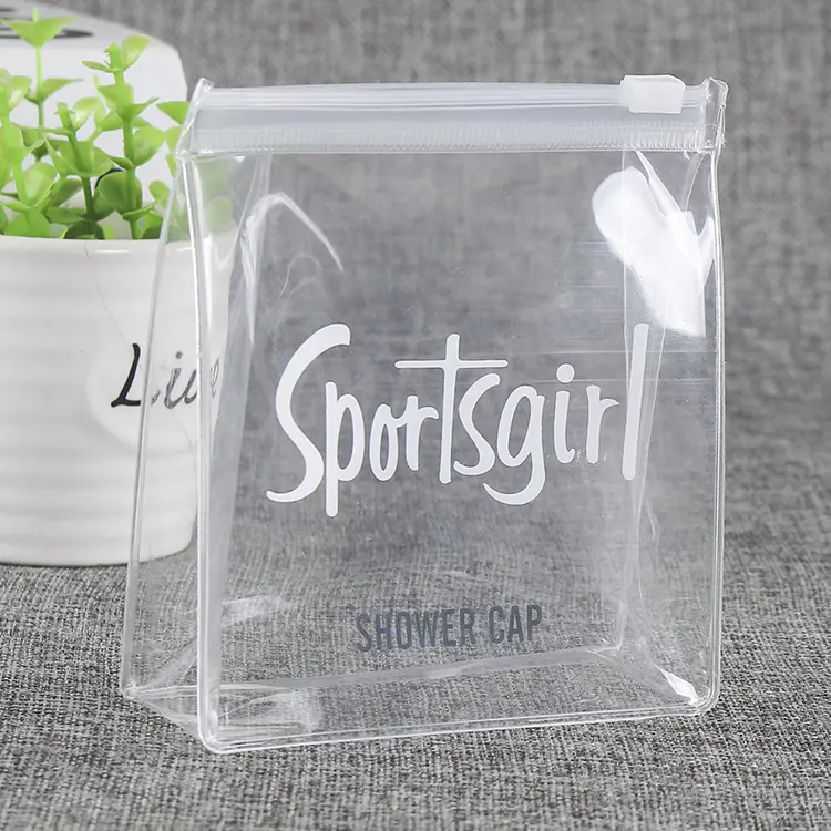 High Quality Clear Printed PVC Cosmetic Frosted Plastic Bag Zip Lock With Zipper Custom For Package