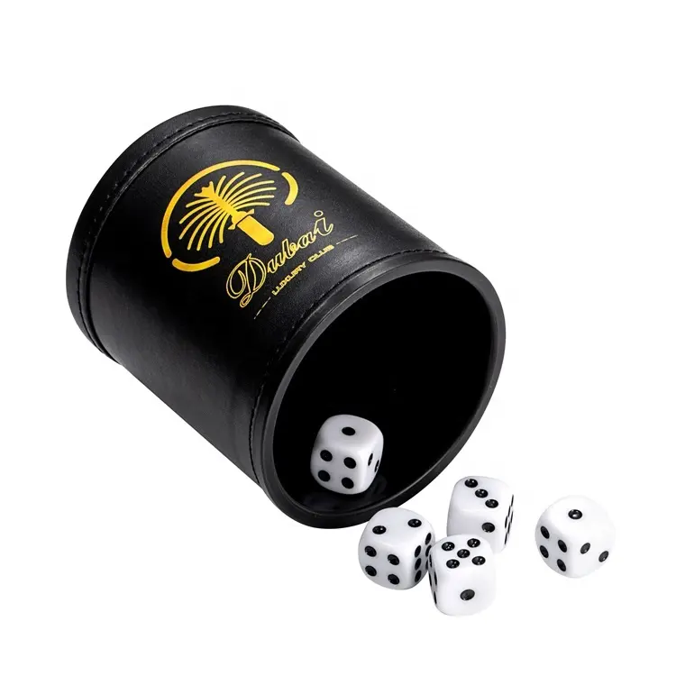 Dungeon e draghi stampa personalizzata Logo Shaker in pelle dadi Cup
