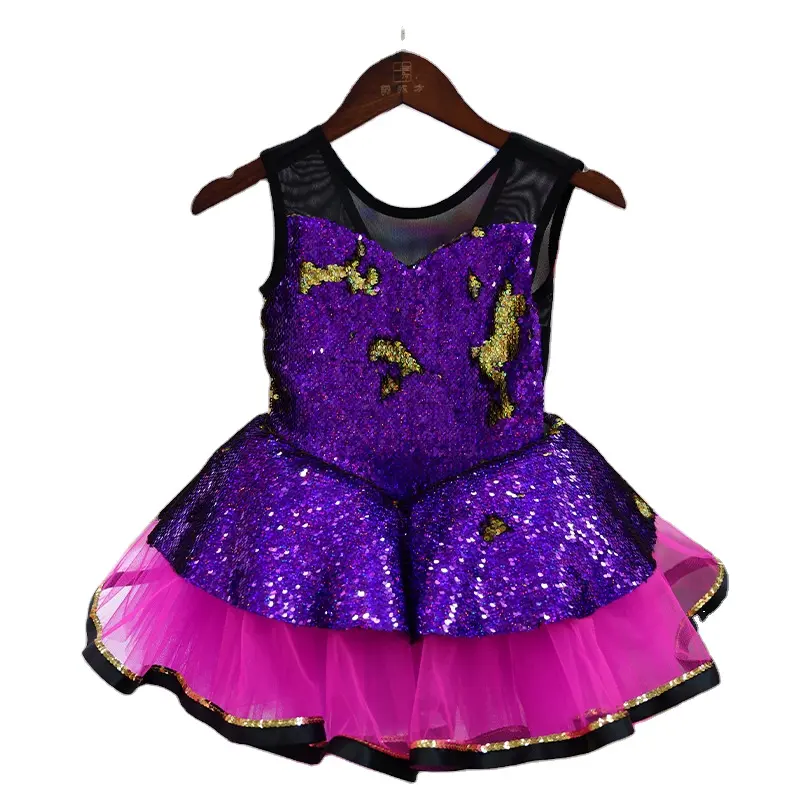 Halloween Traje adorável Crianças Ballet Dance dress Verão Princesa Tutu Saia brilhante Desgaste Desempenho para meninas