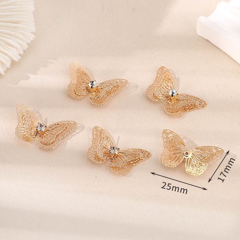 Style 5 : Design papillon double épaisseur, 17*25mm