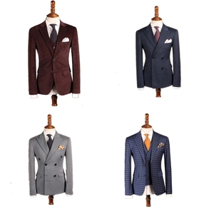 Traje a cuadros traje de negocios para hombre versión coreana Delgado formal padrino de boda vestido de boda traje para hombre