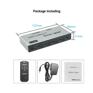 Verified Factory OEM ODM 4K60Hz <strong>5</strong> in <strong>1</strong> Out HDMI <strong>Switch</strong> Box 4K 2.0 Switcher 5x1 Port Selector with Remote Control for Nintendo TV - Product Image 4