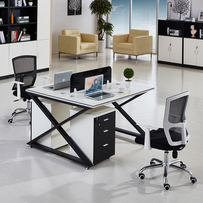 2-seater desk with drawer