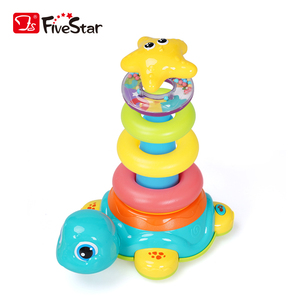 FiveStar Anime bebek tarama eğitim 3 in 1 çıngırak istifleme blok seti eğitici yürümeye başlayan öğrenme için çocuk oyuncakları yürüyüş - Product Image 2
