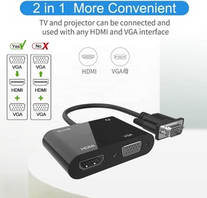 VGA视频和3.5毫米音频到HDMI和VGA适配器转换器，用于台式计算机和笔记本电脑以及显示器和投影仪等 - Product Image 3