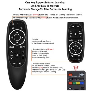 Funzione di apprendimento a infrarossi con telecomando vocale retroilluminato 2.4G per Smart TV/TV BOX/proiettore - Product Image 4