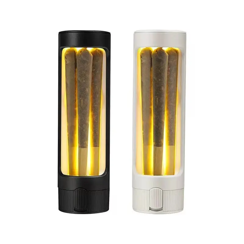 Grosir beberapa pewarnaan USB isi ulang rokok LED dan tembakau pot memegang 3 buah penyimpanan rokok aksesoris merokok