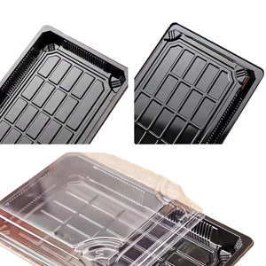 Tùy chỉnh dùng một lần <span class=keywords><strong>Sushi</strong></span> Pet nhựa hình chữ nhật Salmon <span class=keywords><strong>Sushi</strong></span> takeout container với nắp - Product Image 5