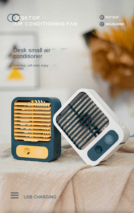 Humidificador de habitación de alta calidad, ventilador portátil recargable por USB, miniventilador de niebla