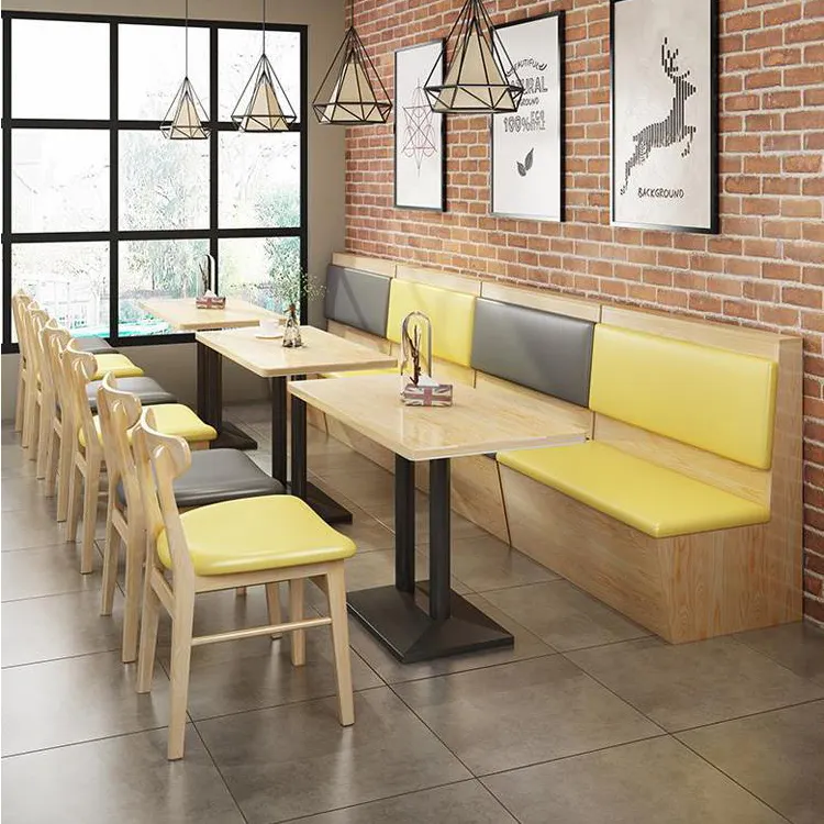 Table et chaise de banquet de restaurant de meubles d'usine de Foshan, cabine de canapé pour le restaurant