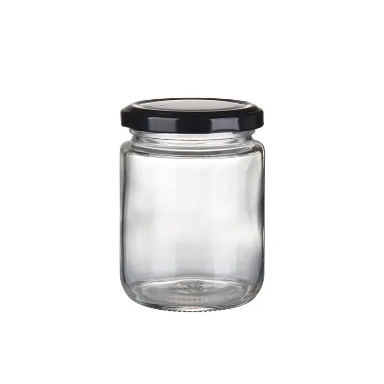 Food Grade Glass Mason Jar with Metal Cap Heat Resistant Sealing Storage Jar