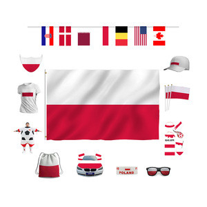 Denmark בעולם כדורגל מספקת אוהדי כדורגל היורו עידוד אביזרים צעיף מחרוזת דגל מסב טבעת מכסה המנוע סט חליפה מתנפחים
