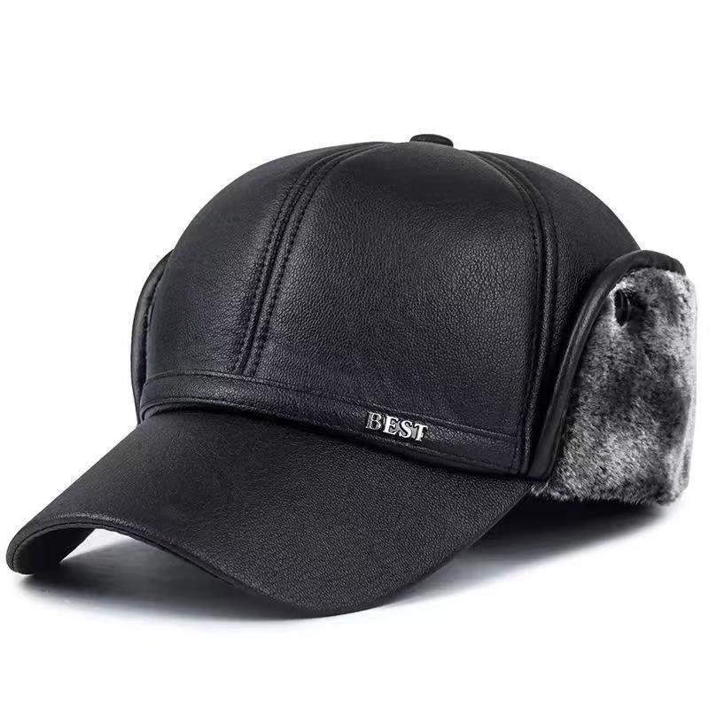 Casquette de baseball BOSS en cuir, gris