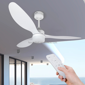 安静的52英寸小吊扇，带发光二极管灯和4h定时器 - Product Image 1