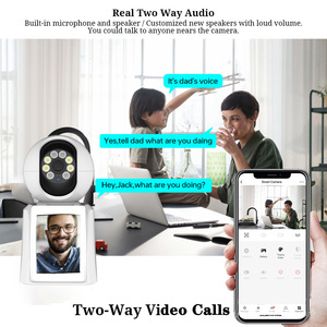 Cámara doméstica inteligente inalámbrica bidireccional videollamada pantalla LCD WiFi cámara de seguridad con seguimiento humano AI - Product Image 4
