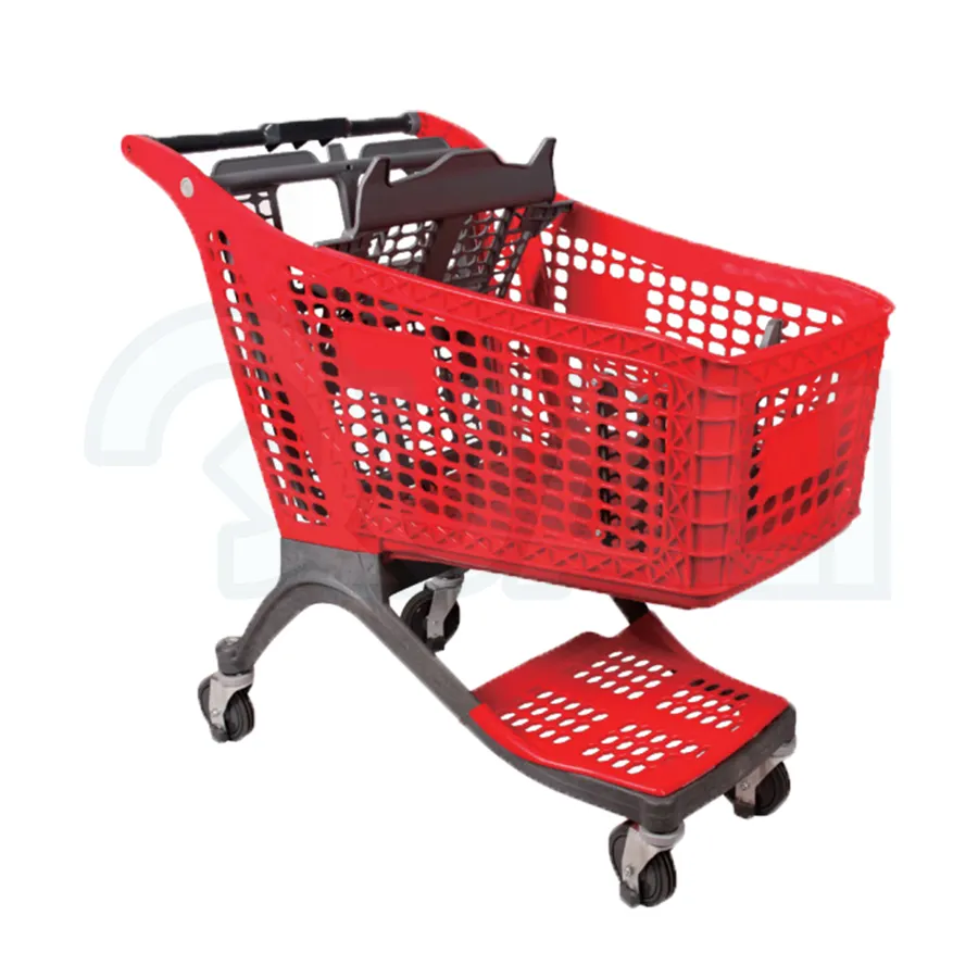 Haddeleme arabası plastik alışveriş sepeti renkli alüminyum bebek koltuğu ile süpermarket arabası