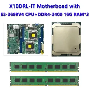 Per scheda madre X10DRL-IT Socket SP3 145W TDP con doppio processore CPU 2 * E5-2699V4 2 pz DDR4-2400 memoria RAM 16GB - Product Image 2