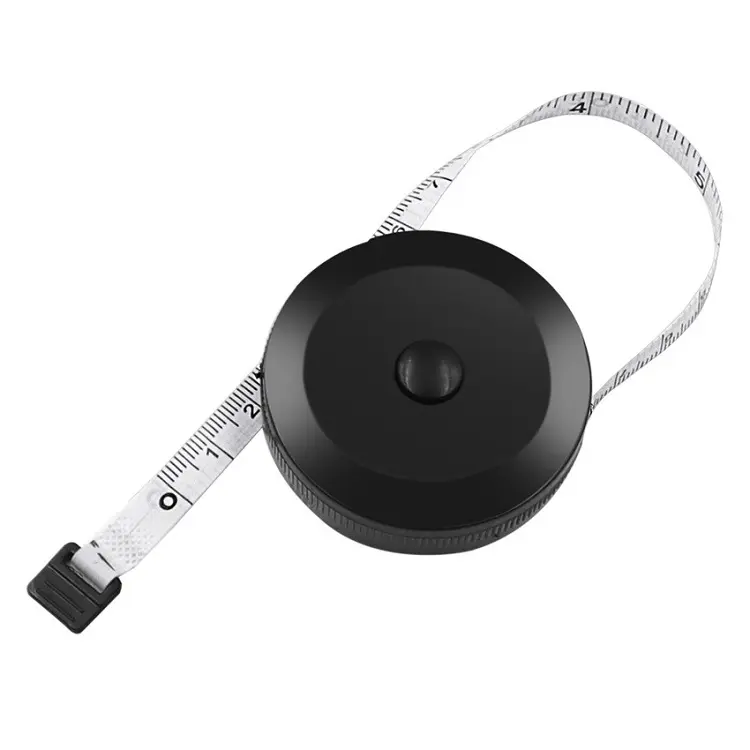 Mini Tape Measure Flexible Ruler Black and White Tape Retractable Tape Measure Automatic Shrinkage Plastic Circular Plastic 1.5m