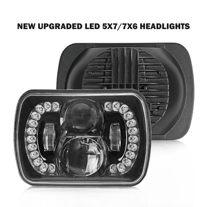 12v 60w <strong>Led</strong> Hi/Lo Beam 7 Inch Headlights Rectangular Head Lights for Toyota Hilux <strong>Sequoia</strong> for Pickup Headlamp - Product Image 3