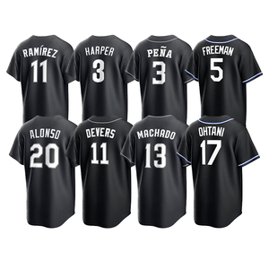 2025 đèn ra màu đen khâu Áo bóng chày Mỹ 99 Thẩm phán 17 shohei ohtani 5 Freeman 27 <span class=keywords><strong>Jose</strong></span> altuve 23 tatis JR - Product Image 4