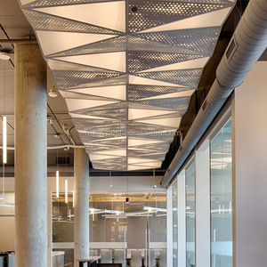 现代大厅假天花板装饰定制建筑金属3d拉伸天花板 - Product Image 1