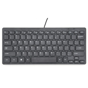 K1000 87 Teclas Cable Delgado Teclado Pequeño Multimedia Mini Teclado Multimedia FN clave Mini Teclado