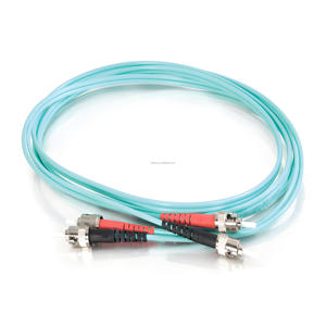 Fabrika kaynağı G50/125um OM3 turkuaz dubleks <span class=keywords><strong>st</strong></span>-<span class=keywords><strong>st</strong></span> yama kablosu Multimode UPC Om3 cam elyaf 4G 3G GSM POE ağları için
